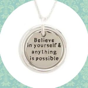 Women's Inspirational Silver Pendant Necklace
